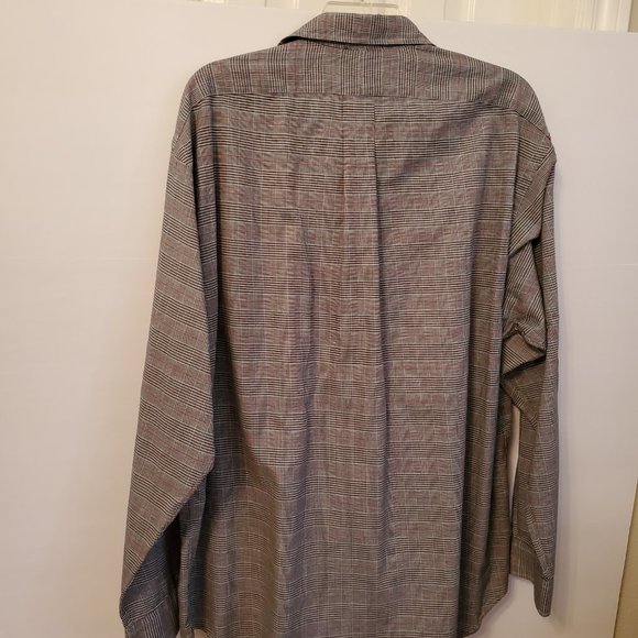 Ralph Lauren classic fit brown checks men's long sleeves shirt size L. - Picture 8 of 15